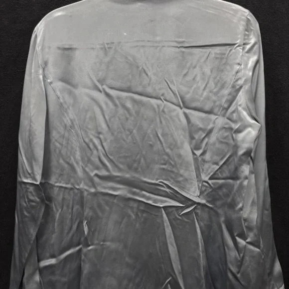 Lafayette 148 New York spread collar silk charmeuse silk button down - Picture 7 of 7